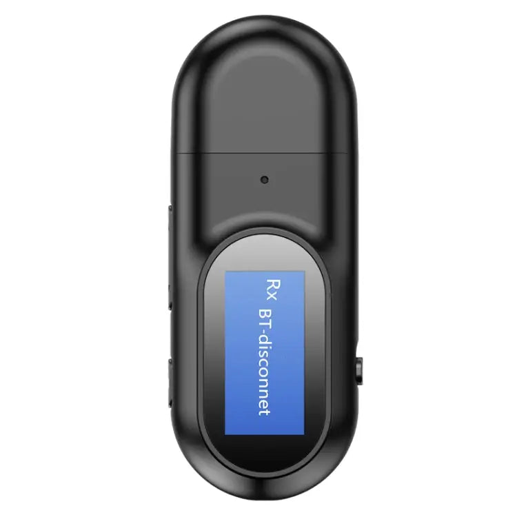 T17 USB Bluetooth 5.0 Receiver Transmitter 2 in 1 Audio Adapter with LCD Display for PC TV Car 3.5mm AUX - v5.0
