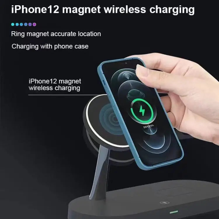T268 5 in 1 15W Multi-function Magnetic Wireless Charger for iPhone 12 Series & Apple Watchs & AirPods 1 / 2 / Pro