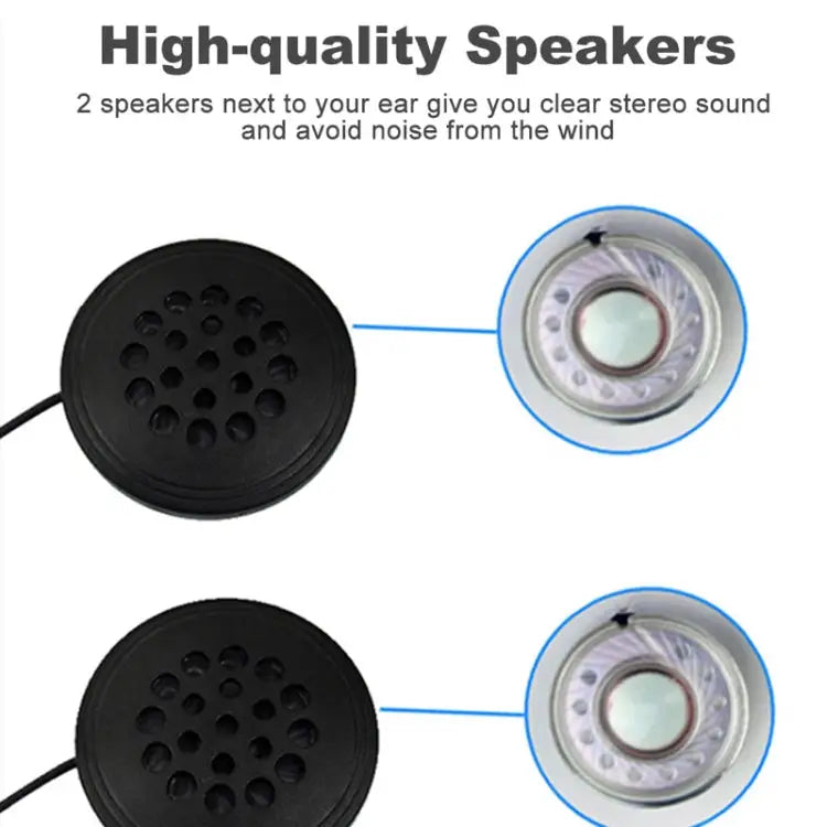 T33 3.5mm Interface Music Call Motorcycle Helmet Wired Headphone Length: 1.2m - Apple Accessories