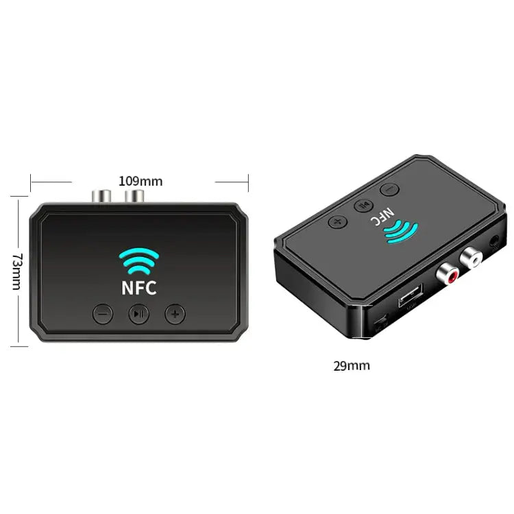 T36 NFC Bluetooth 5.0 Receiver Transmitter Headset Car Audio Player - Apple Accessories