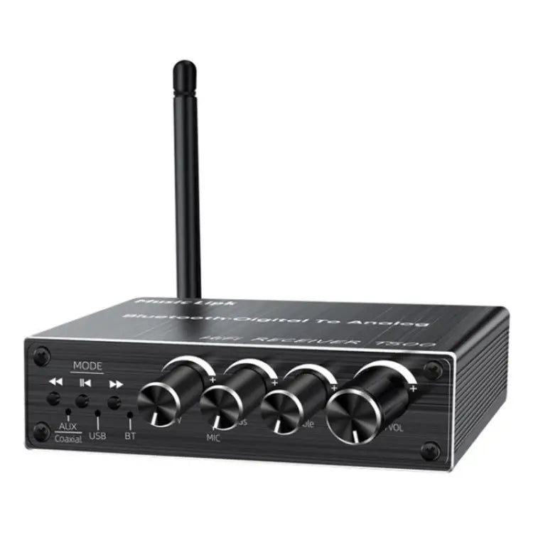 T500 Bluetooth 5.3 Audio Adapter U-Disk Mic Amplifier Speaker Converter with Remote Control T500 - T500 - Apple