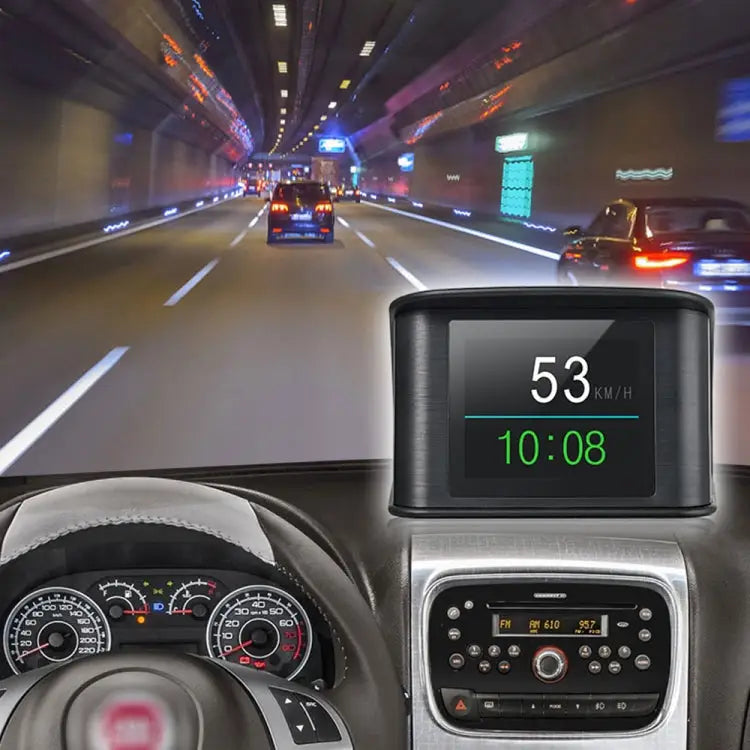 T600 HUD 2.2 inch Car GPS Smart Digital Meter with TFT LCD Multi-color Speed & Driving Distance / Time & Voltage