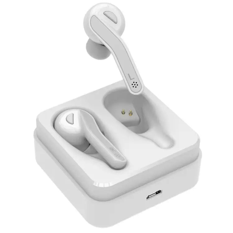 T88 Mini Touch Control Hifi Wireless Bluetooth Earphones TWS Wireless Earbuds with Charger Box - White - Apple