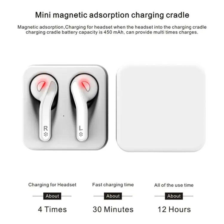 T88 Mini Touch Control Hifi Wireless Bluetooth Earphones TWS Wireless Earbuds with Charger Box - Apple Accessories