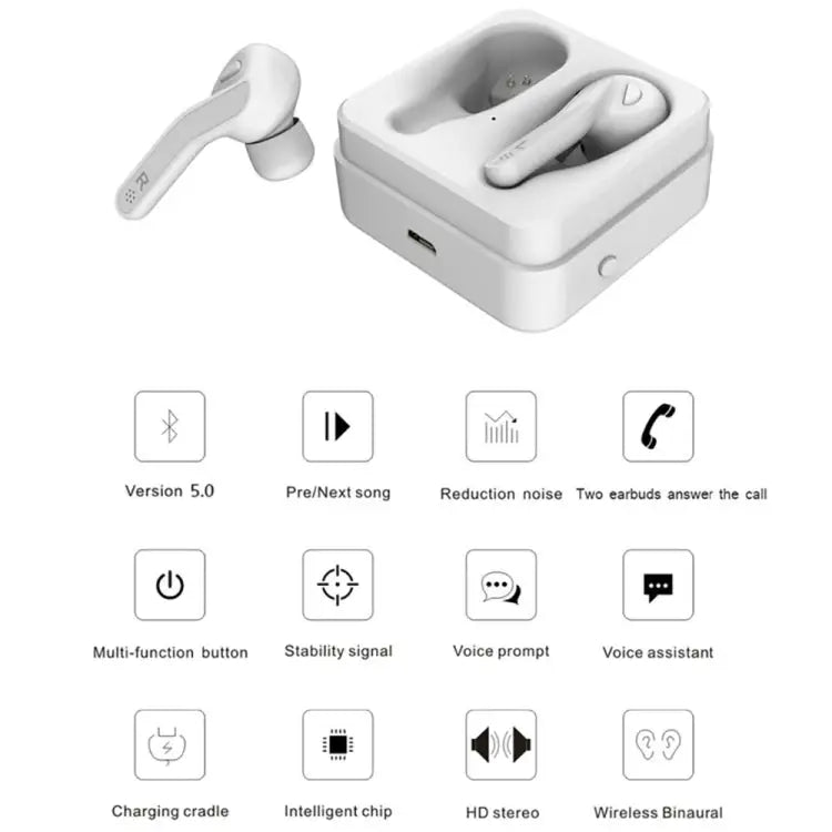 T88 Mini Touch Control Hifi Wireless Bluetooth Earphones TWS Wireless Earbuds with Charger Box - Apple Accessories