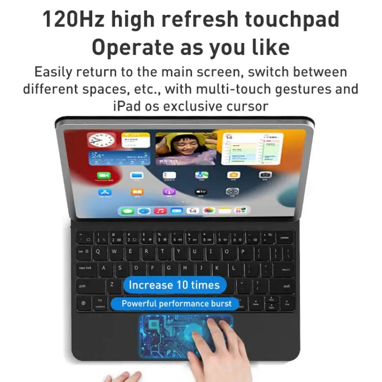 T89 Magic Suspended Bluetooth Keyboard Leather Case For iPad Pro 11 2022 / 2021 / 2020 / 2018 - For iPad Pro 12.9 2022