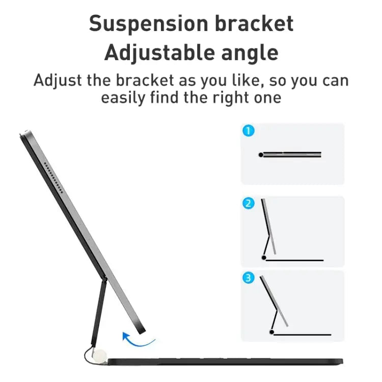 T89 Magic Suspended Bluetooth Keyboard Leather Case For iPad Pro 11 2022 / 2021 / 2020 / 2018 - For iPad Pro 12.9 2022