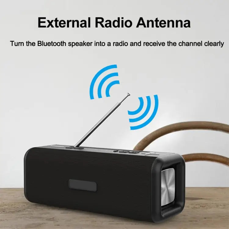 T9 Wireless Bluetooth 4.2 Speaker 10W Portable Sound Box FM Digital Radio 3D Surround Stereo Support Handsfree & TF &