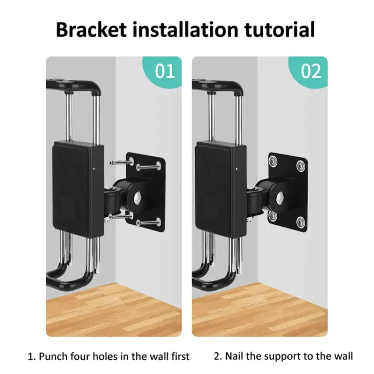 Tablet Wall Mount Holder Angles Adjustment Aluminum Alloy Mount With Anti Theft Security Lock With Lock Short Arm