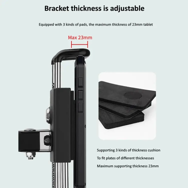 Tablet Wall Mount Holder Angles Adjustment Aluminum Alloy Mount With Anti Theft Security Lock With Lock Short Arm
