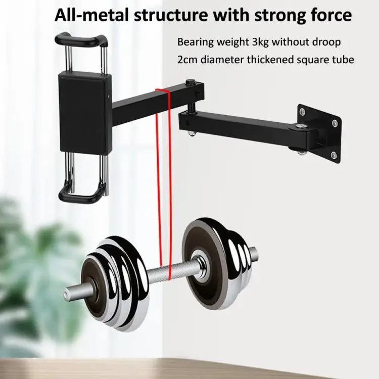 Tablet Wall Mount Holder Foldable Extendable Aluminum Alloy Mount With Anti Theft Security Lock With Lock Long Arm