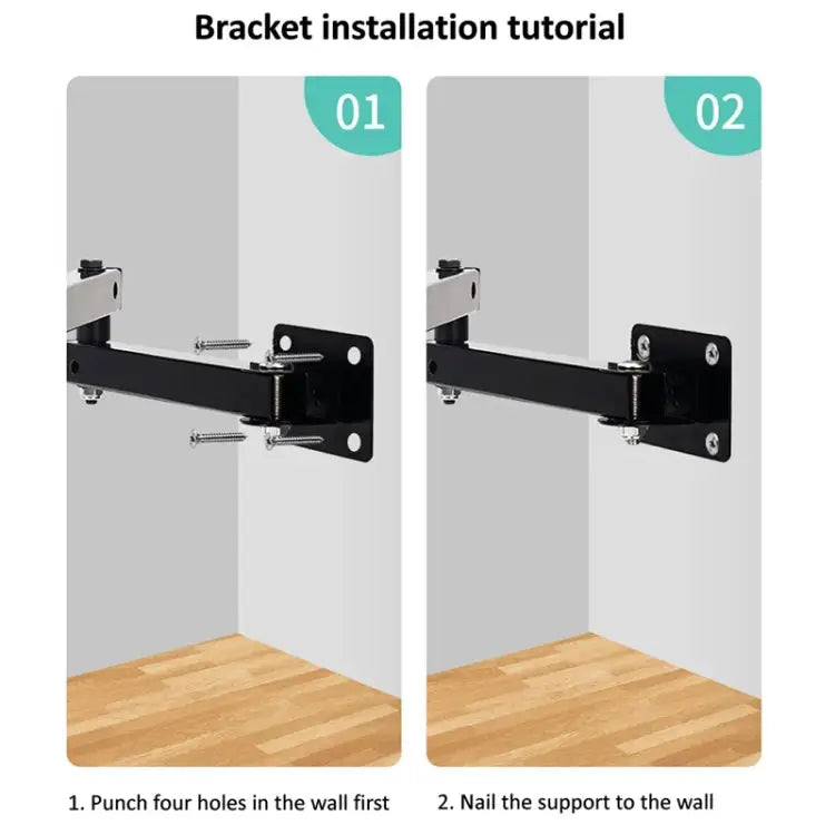 Tablet Wall Mount Holder Foldable Extendable Aluminum Alloy Mount With Anti Theft Security Lock With Lock Long Arm