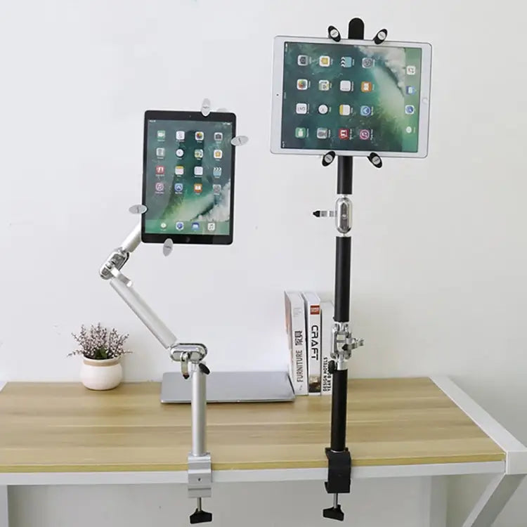 TB-03 Aluminum Alloy Tablet PC Stand Lazy Bedside Desktop Folding Camera Microphone Stand TB-03 - TB-03 / Silver