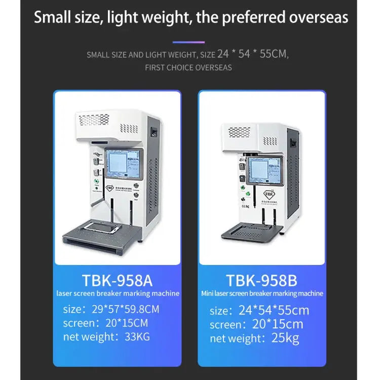 TBK958B Automatic Mini Laser Marking Screen Separater Repair Machine TBK-958B - TBK-958B
