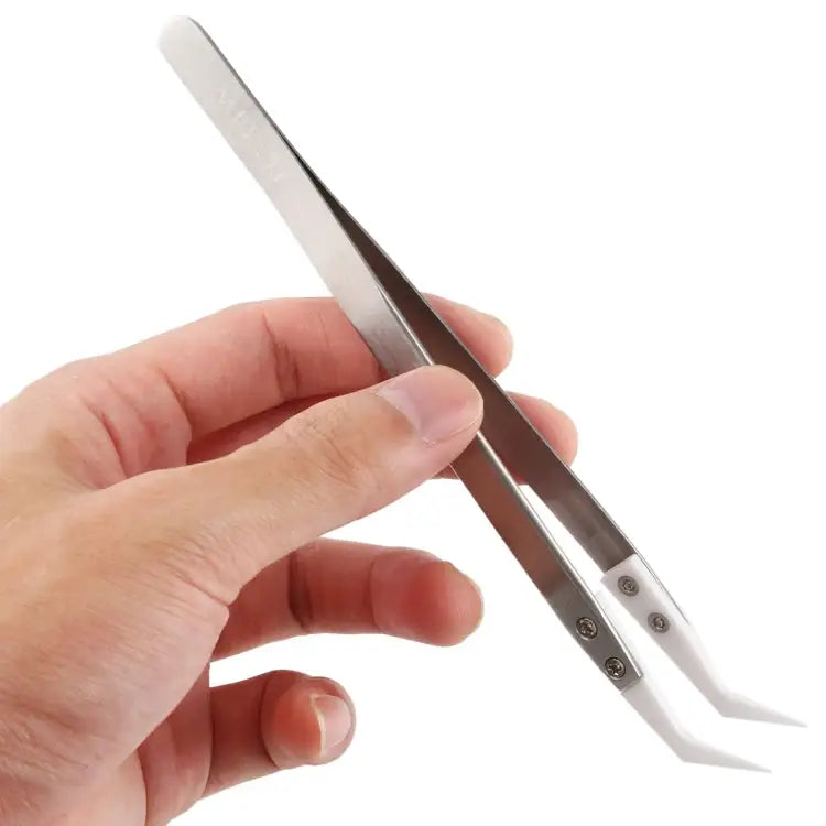 TC-14W Stainless Steel High Temperature Resistance Ceramic Tip Elbow Tweezers TC-14W - TC-14W