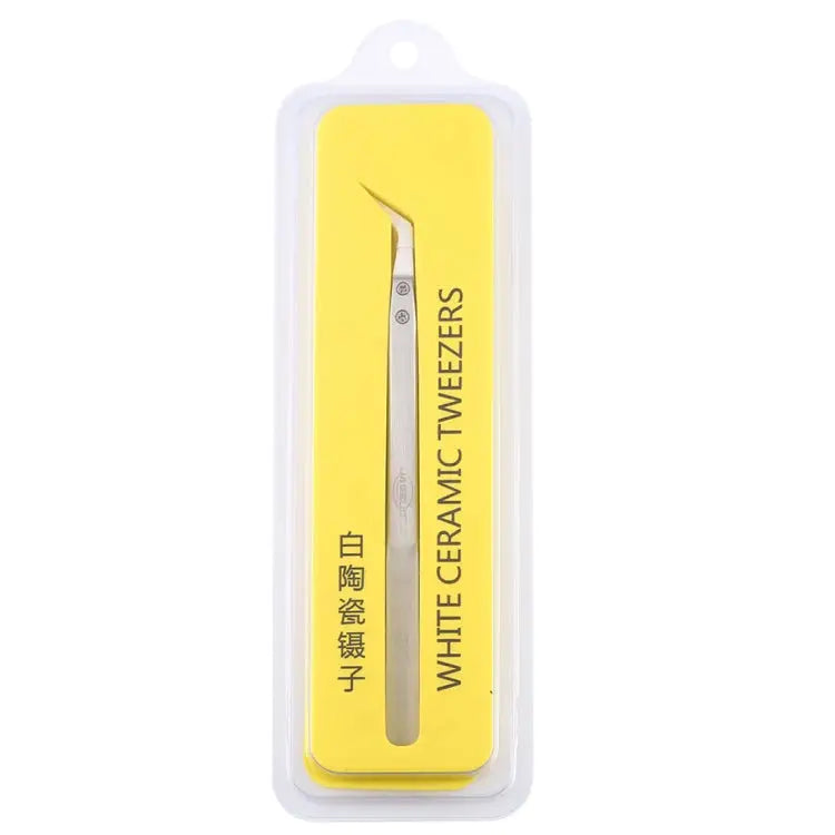 TC-14W Stainless Steel High Temperature Resistance Ceramic Tip Elbow Tweezers TC-14W - TC-14W