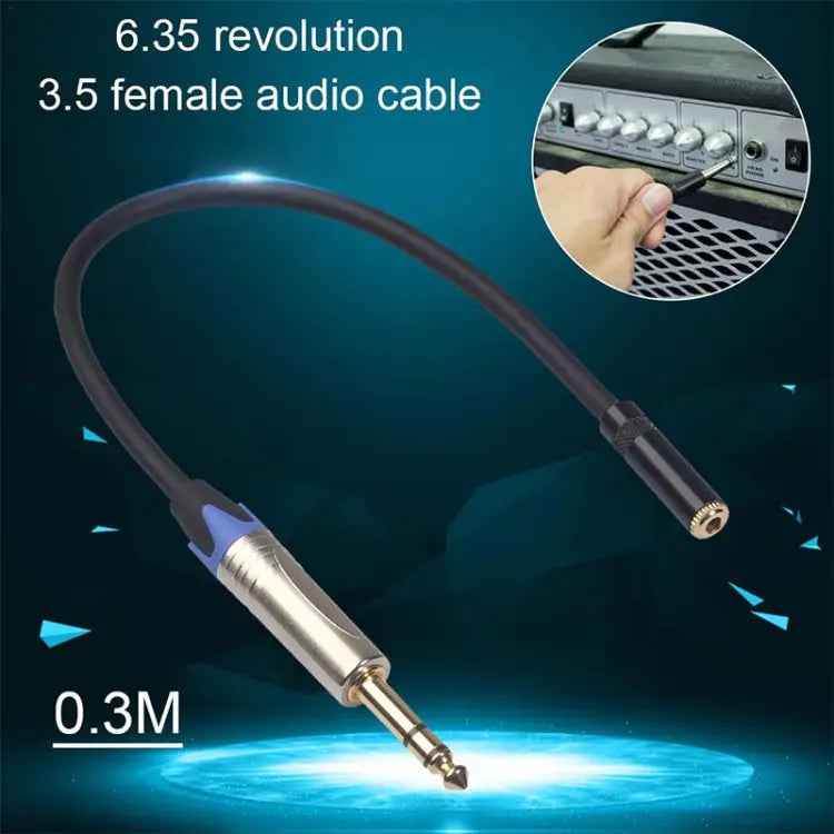 TC203NF03 6.35mm Male to 3.5mm Female Audio Cable Length: 0.3m TC203NF03 6.35mm Male to 3.5mm Female - TC203NF03 6.35mm