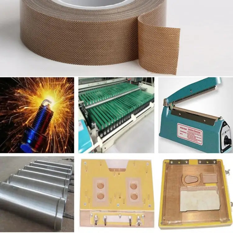 Teflon High Temperature Resistant Cloth Tape Sealing Machine Heat Insulation Tape Size: 10m x 19mm Size: 10m x 19mm