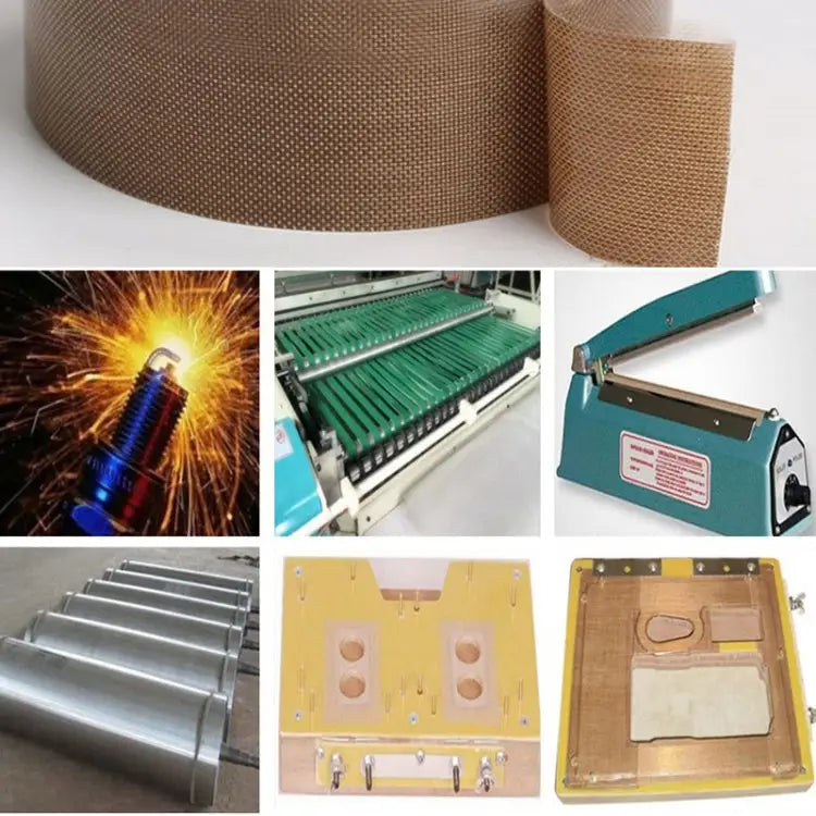 Teflon High Temperature Resistant Cloth Tape Sealing Machine Heat Insulation Tape Size: 10m x 25mm Size: 10m x 25mm