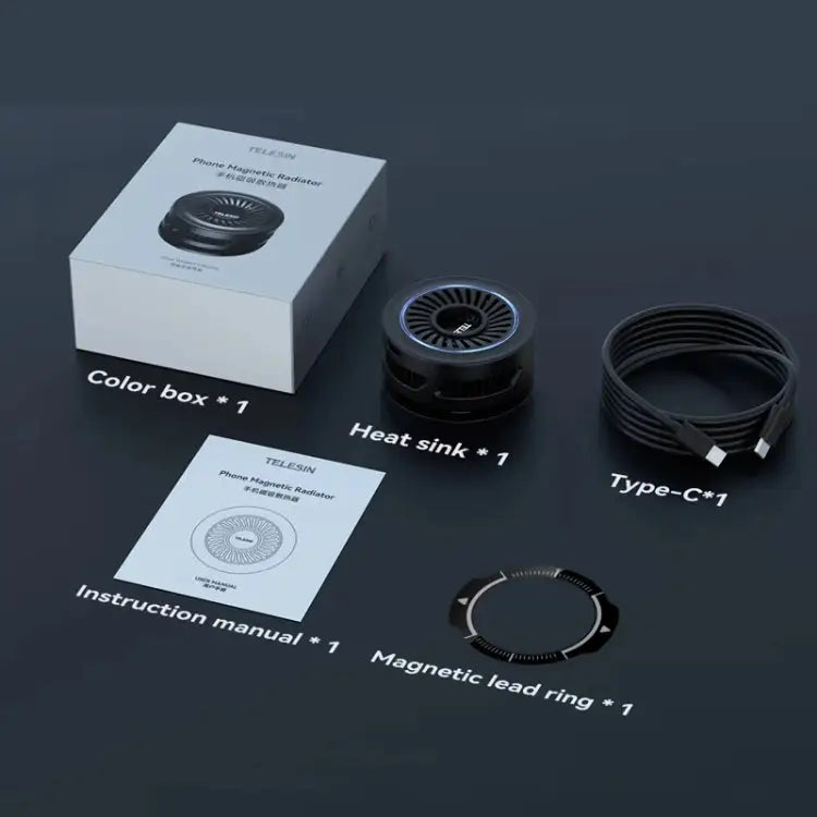 TELESIN Magnetic Phone Cooler Radiator For Live Streaming With Wireless Charging Without Wireless Charging - Apple
