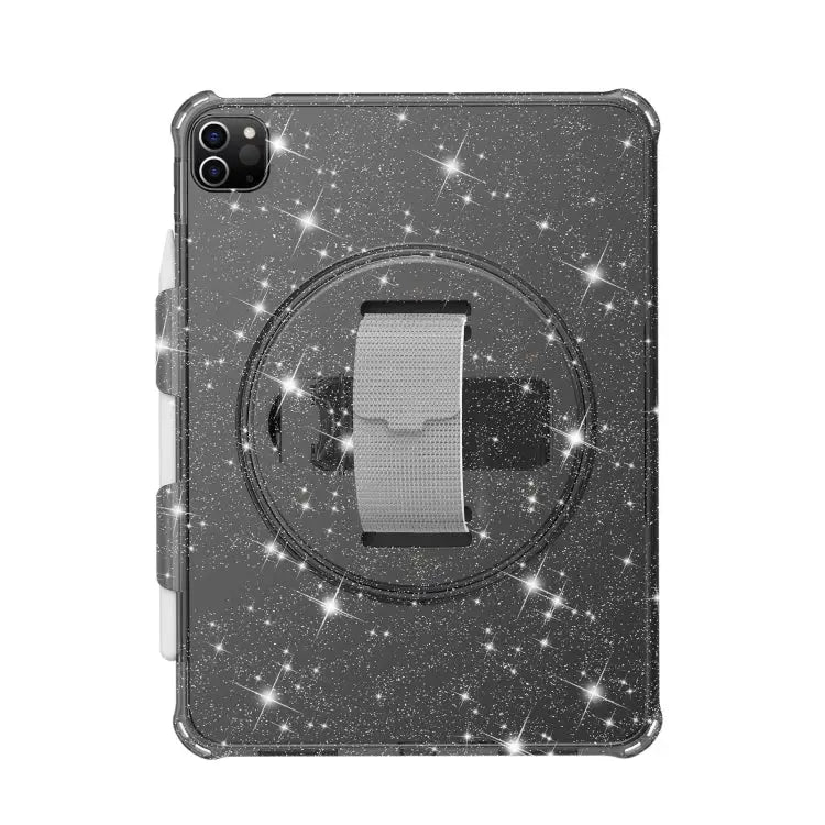 Terminator Shockproof Glitter Powder Tablet Case with Grip Strap For iPad Pro 11 2022 / 2021 For iPad 10.2 2021 / 2020