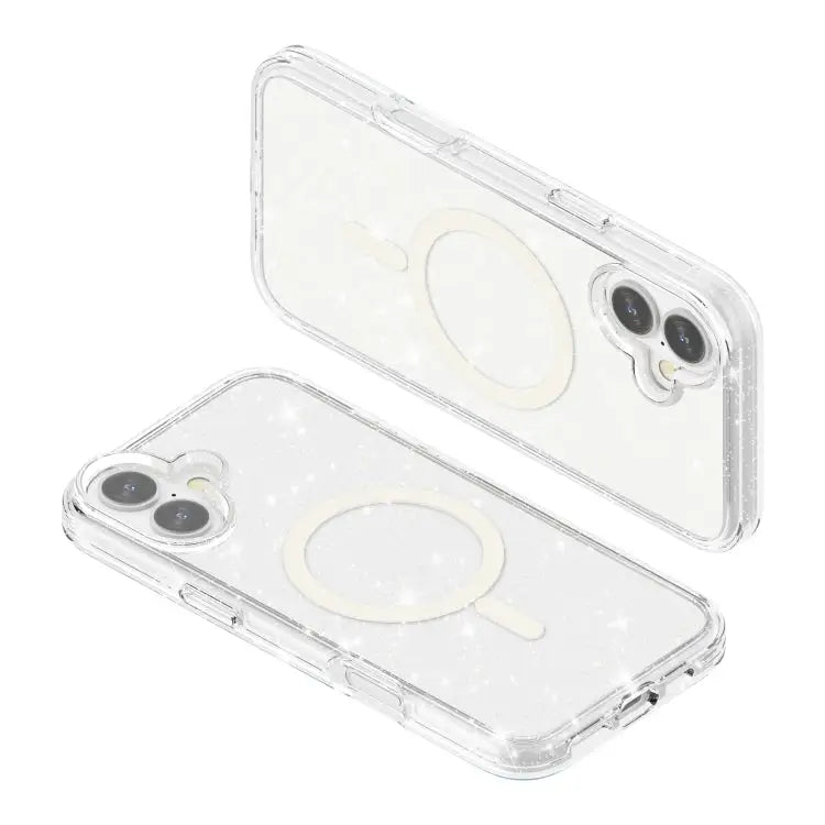 Terminator Style Glitter Powder MagSafe Magnetic Phone Case For iPhone 16 For iPhone 15 Pro Max For iPhone 15 Pro