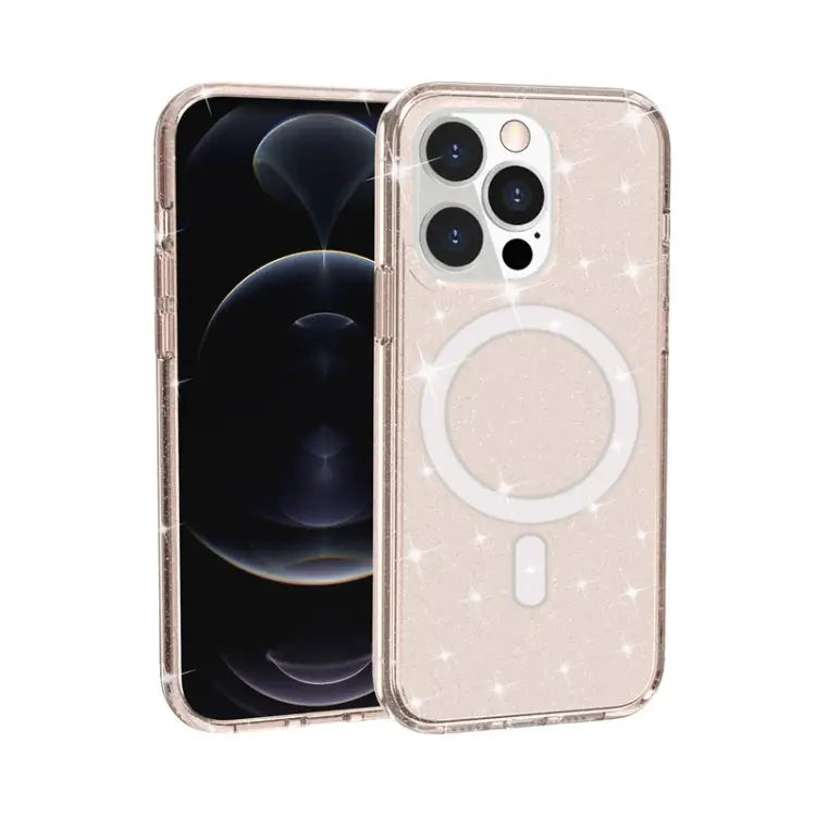 Terminator Style Glitter Powder MagSafe Magnetic Phone Case For iPhone 13 Pro Max For iPhone 13 Pro For iPhone 13