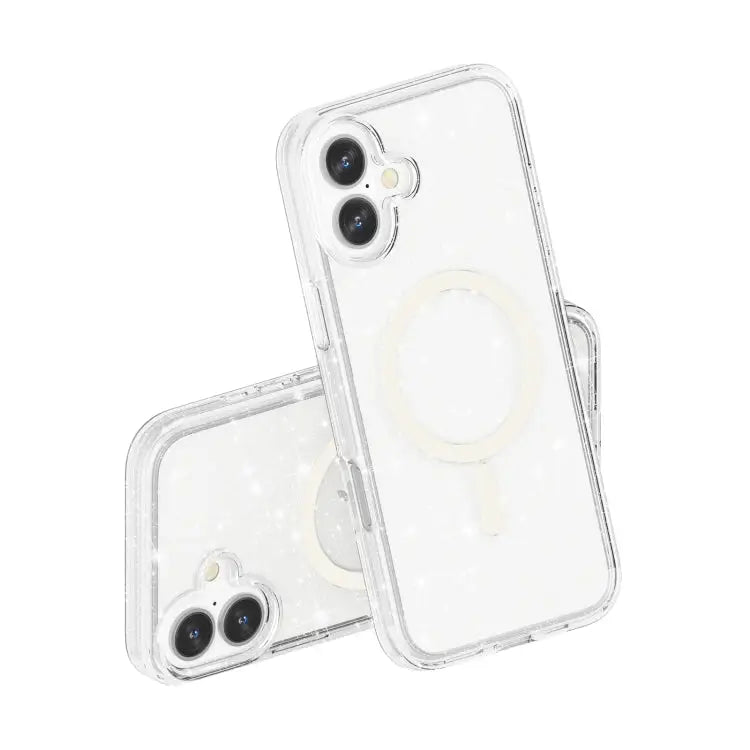 Terminator Style Glitter Powder MagSafe Magnetic Phone Case For iPhone 16 For iPhone 15 Pro Max For iPhone 15 Pro