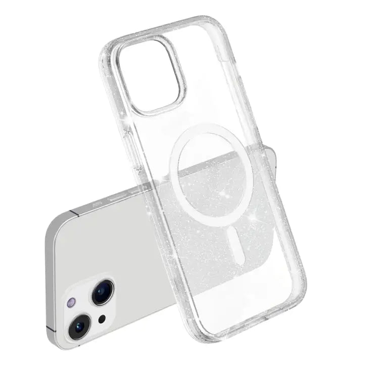 Terminator Style Glitter Powder MagSafe Magnetic Phone Case For iPhone 15 - Apple Accessories
