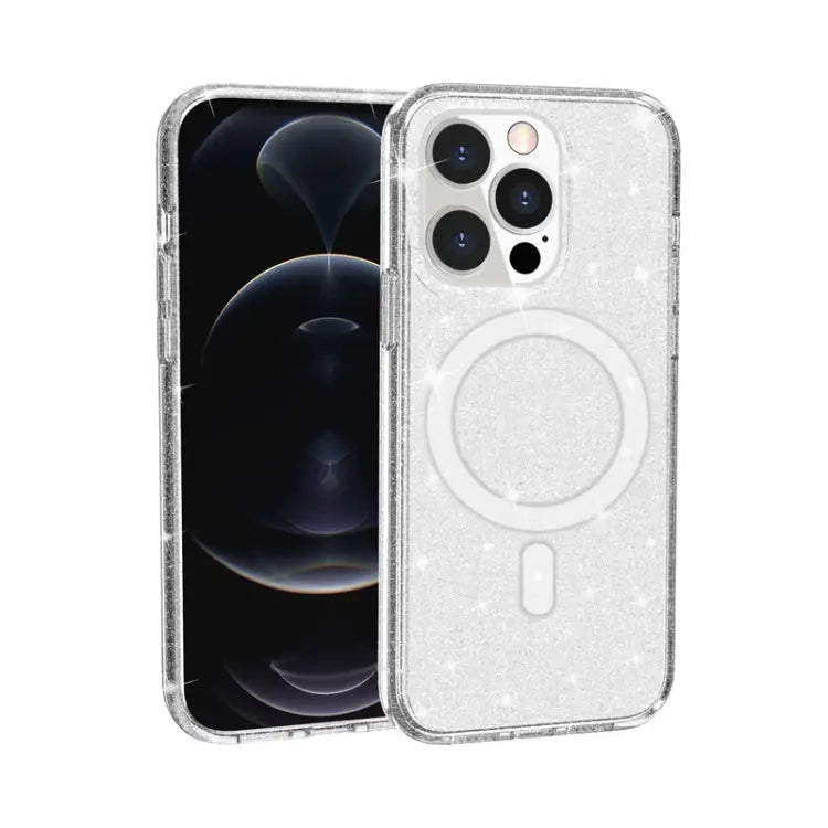 Terminator Style Glitter Powder MagSafe Magnetic Phone Case For iPhone 13 Pro Max For iPhone 13 Pro For iPhone 13
