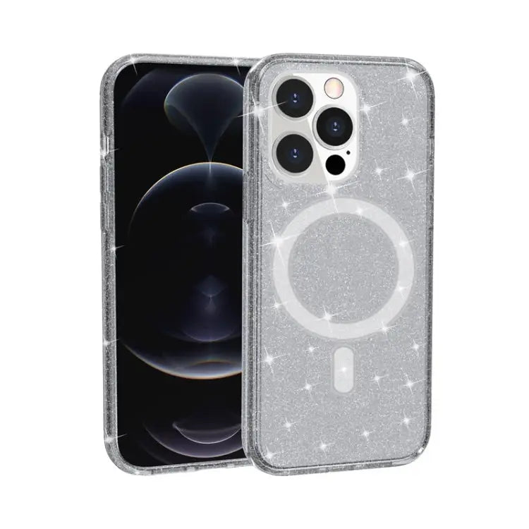 Terminator Style Glitter Powder MagSafe Magnetic Phone Case For iPhone 13 Pro Max For iPhone 13 Pro For iPhone 13