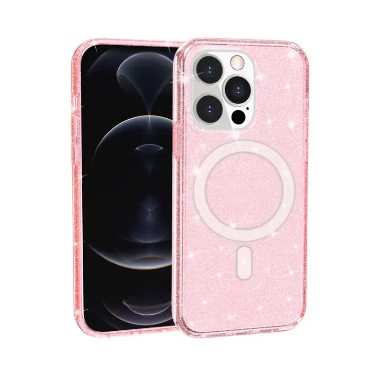 Terminator Style Glitter Powder MagSafe Magnetic Phone Case For iPhone 13 Pro Max For iPhone 13 Pro For iPhone 13