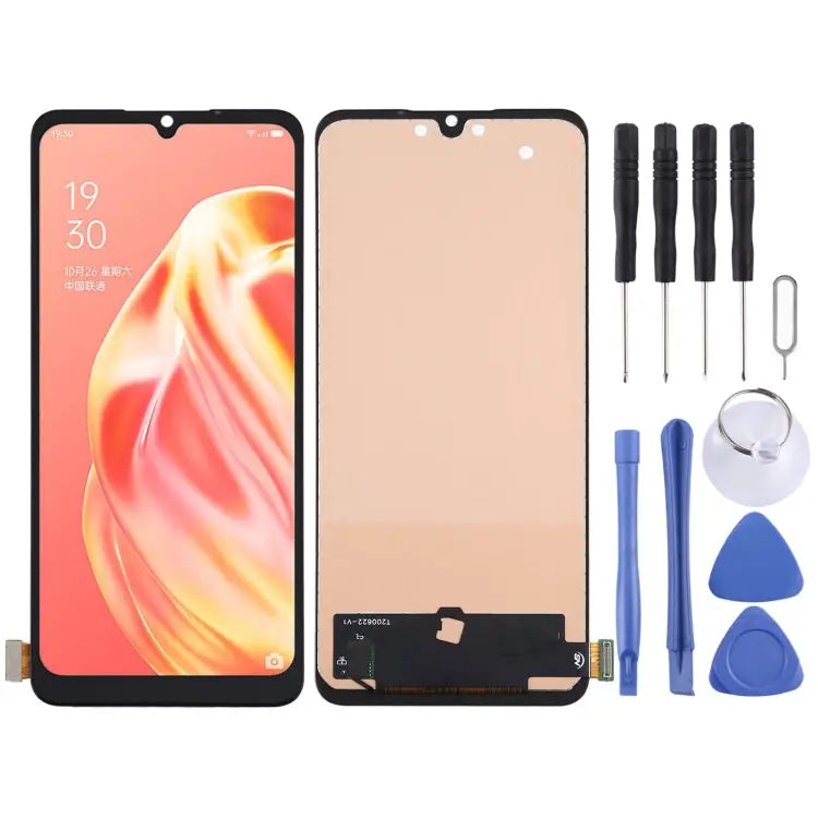 TFT Material LCD Screen and Digitizer Full Assembly for OPPO Reno3 / A91 / F15 / F17 Not Supporting Fingerprint