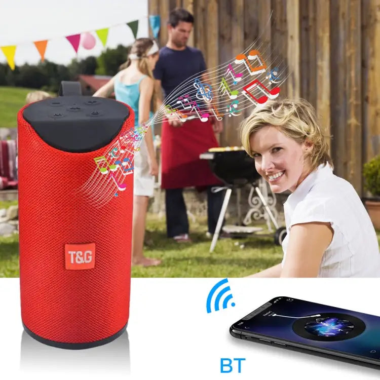 TG113 Portable Bluetooth Speakers Waterproof Stereo Outdoor Loudspeaker MP3 Bass Sound Box with FM Radio - Apple