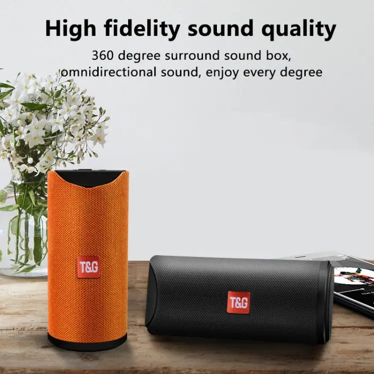TG113 Portable Bluetooth Speakers Waterproof Stereo Outdoor Loudspeaker MP3 Bass Sound Box with FM Radio - Apple