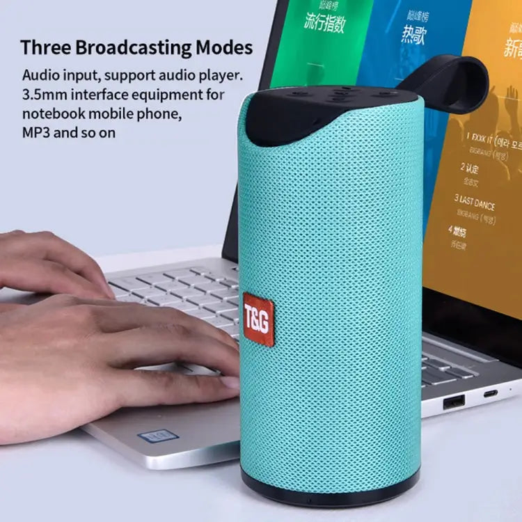 TG113 Portable Bluetooth Speakers Waterproof Stereo Outdoor Loudspeaker MP3 Bass Sound Box with FM Radio - Apple