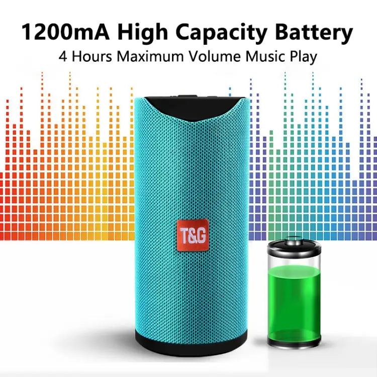 TG113 Portable Bluetooth Speakers Waterproof Stereo Outdoor Loudspeaker MP3 Bass Sound Box with FM Radio - Apple
