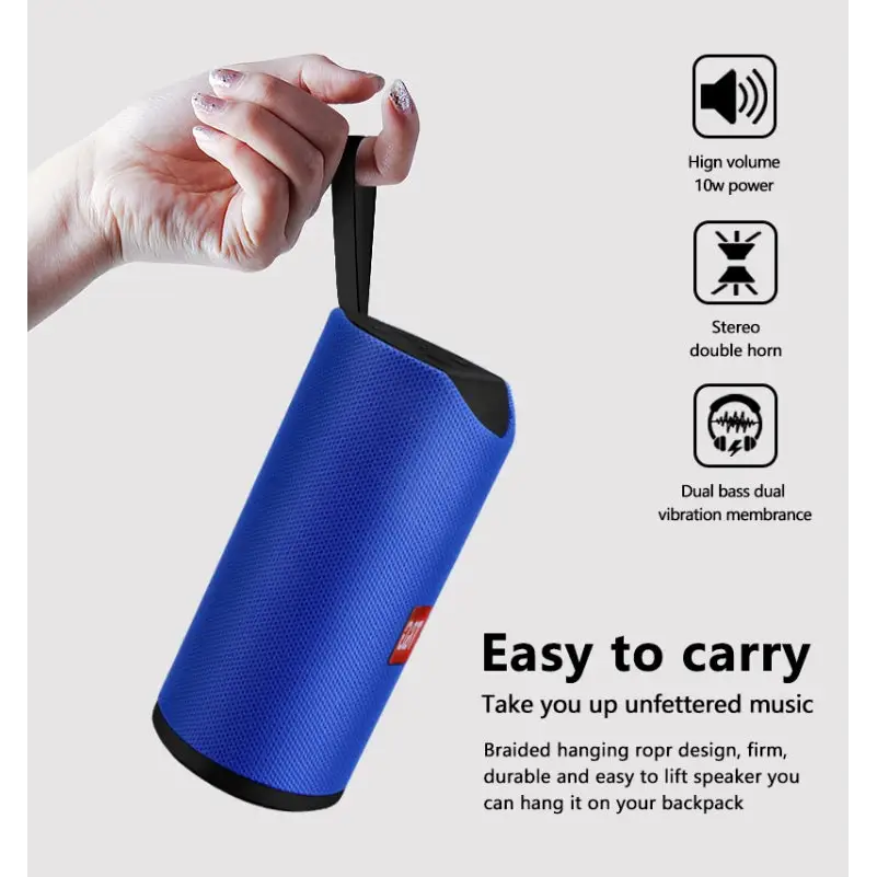 TG113 Portable Bluetooth Speakers Waterproof Stereo Outdoor Loudspeaker MP3 Bass Sound Box with FM Radio - Apple