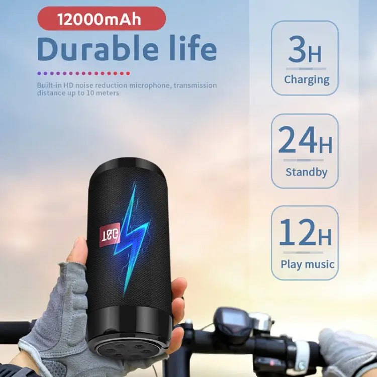 TG113C Column Portable Bluetooth Mini Speaker FM Radio Waterproof Subwoofer Phone Holder Wireless Loundpeakers - Apple