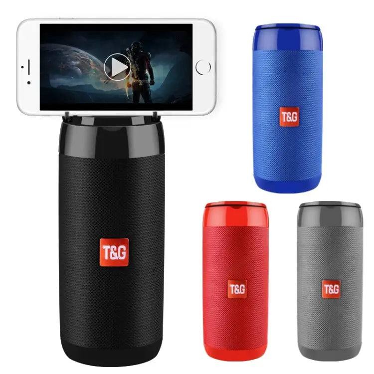 TG113C Column Portable Bluetooth Mini Speaker FM Radio Waterproof Subwoofer Phone Holder Wireless Loundpeakers - Apple