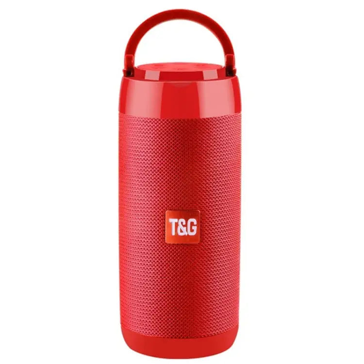 TG113C Column Portable Bluetooth Mini Speaker FM Radio Waterproof Subwoofer Phone Holder Wireless Loundpeakers - Red