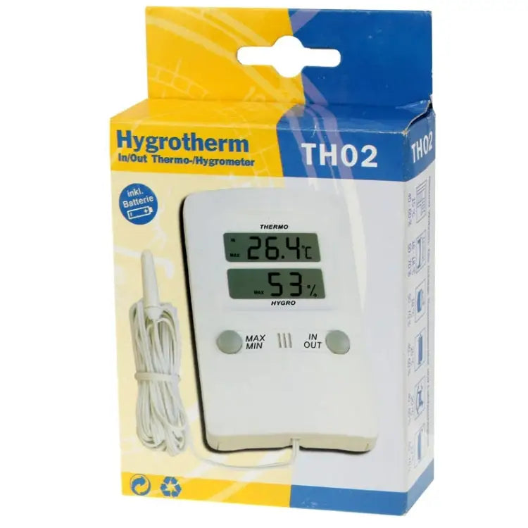 TH02 Digital LCD Indoor Outdoor Sensor Probe Weather Humidity Hygrometer Thermometer TH02 - TH02