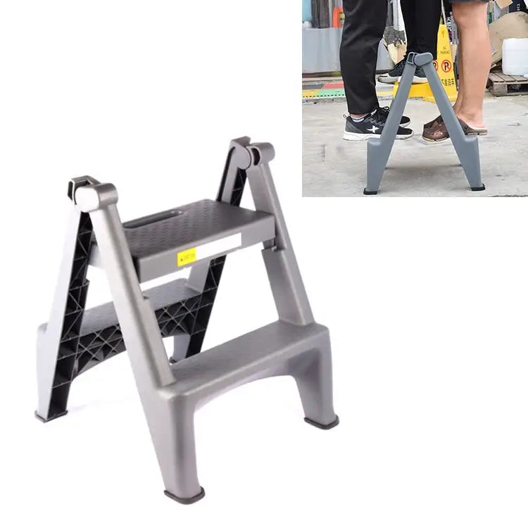 Thick Plastic Double-sided Folding Ladder Car Wash Tool Car Wash Stool Double-sided Folding Ladder - Double-sided
