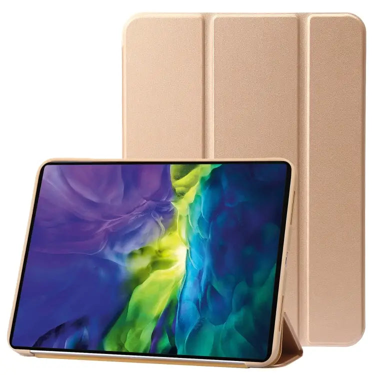Three-folding Holder Honeycomb Silicone + PU Smart Leather Tablet Case For iPad 10th Gen 10.9 2022 - For iPad 10th Gen