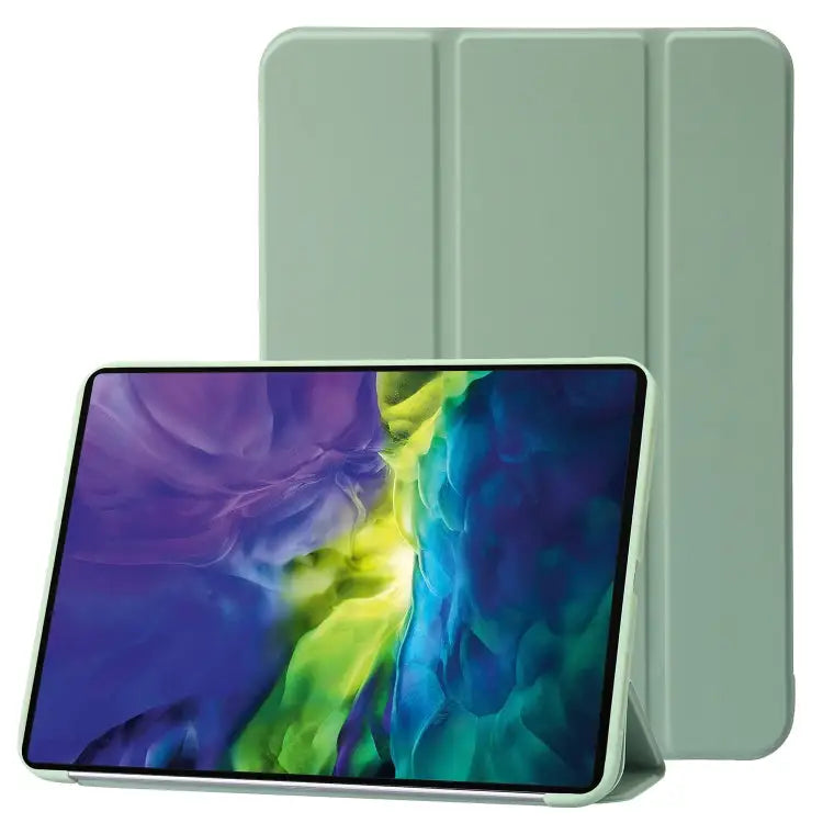 Three-folding Holder Honeycomb Silicone + PU Smart Leather Tablet Case For iPad 10th Gen 10.9 2022 - For iPad 10th Gen