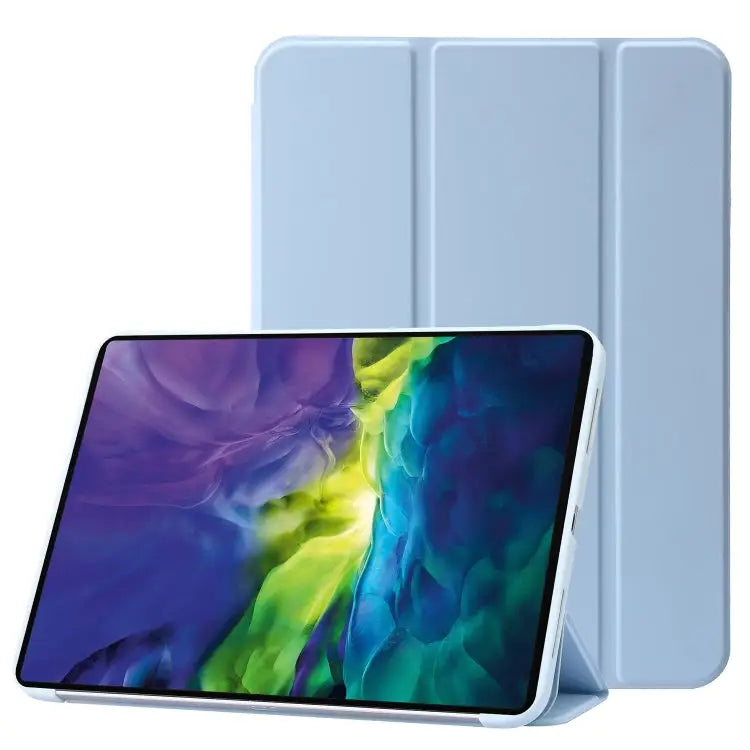 Three-folding Holder Honeycomb Silicone + PU Smart Leather Tablet Case For iPad 10th Gen 10.9 2022 - For iPad 10th Gen