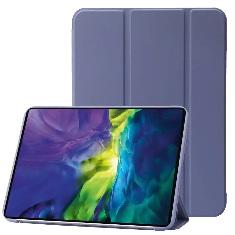 Three-folding Holder Honeycomb Silicone + PU Smart Leather Tablet Case For iPad 10th Gen 10.9 2022 - For iPad 10th Gen