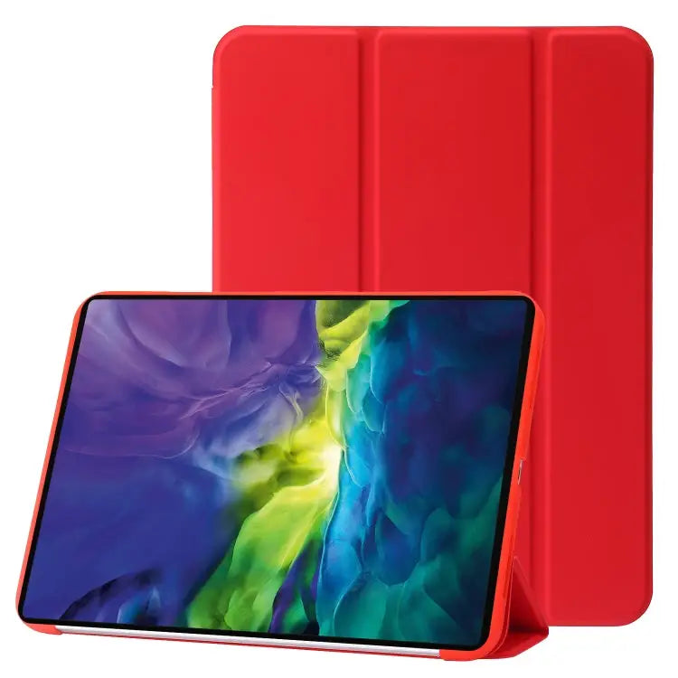 Three-folding Holder Honeycomb Silicone + PU Smart Leather Tablet Case For iPad 10th Gen 10.9 2022 - For iPad 10th Gen