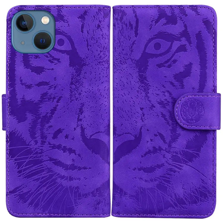 Tiger Embossing Pattern Leather Phone Case For iPhone 15 For iPhone 14 Plus For iPhone 14 For iPhone 14 Pro