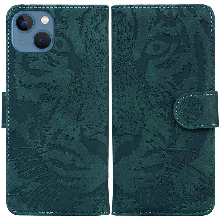 Tiger Embossing Pattern Leather Phone Case For iPhone 15 For iPhone 14 Plus For iPhone 14 For iPhone 14 Pro